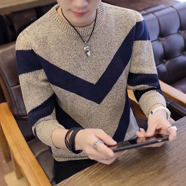 pullover korean men's round neck pullover slim bottoming sweater 2019 youth sweater stitching shirt 3xl, White;black
pullover korean men's round neck pullover slim bottoming sweater 2019 youth sweater stitching shirt 3xl, White;black