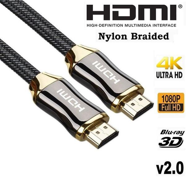 Zinc Alloy HDMI Cable V2.0 High Speed Ultra HD 2Kx4K 1m 1.5m 2m 3m 5m For HD TV LCD Laptop Projector
Zinc Alloy HDMI Cable V2.0 High Speed Ultra HD 2Kx4K 1m 1.5m 2m 3m 5m For HD TV LCD Laptop Projector