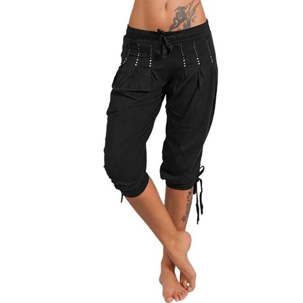 women casual pants cropped capri pants female summer drawstring waist solid tapered trousers calf-length #t1g, Black;white
women casual pants cropped capri pants female summer drawstring waist solid tapered trousers calf-length #t1g, Black;white