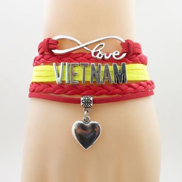 infinity love vietnam football bracelet heart charm vietnam national flag red yellow bracelets & bangles for woman and man, Golden;silver
infinity love vietnam football bracelet heart charm vietnam national flag red yellow bracelets & bangles for woman and man, Golden;silver