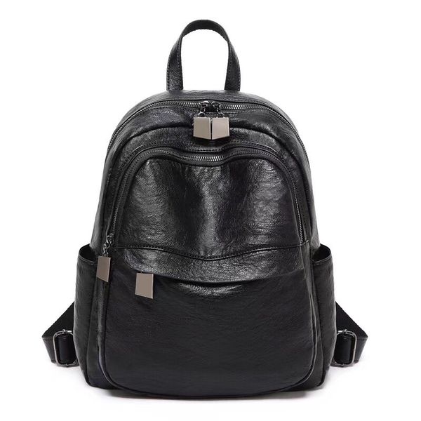 backpack lady 2020 new school bag large capacity fashion soft leather backpack
