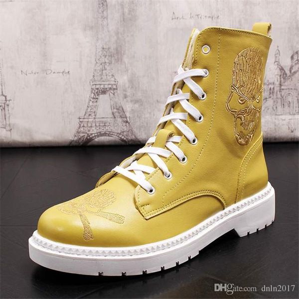 2020 spring men skull print shoes high fashion sneakers white yellow hip hop boots 6#20/20d50, Black
2020 spring men skull print shoes high fashion sneakers white yellow hip hop boots 6#20/20d50, Black