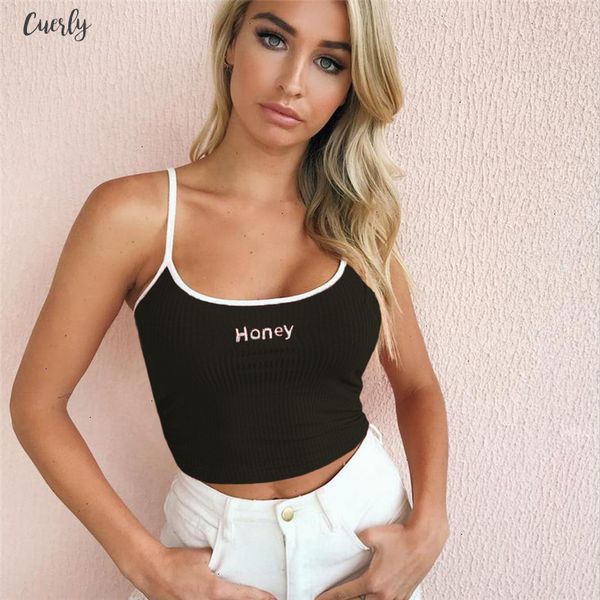 women crop summer honey letter embroidery strap tank letter cropped feminino ladies elastic shirt vest camisole, White
women crop summer honey letter embroidery strap tank letter cropped feminino ladies elastic shirt vest camisole, White