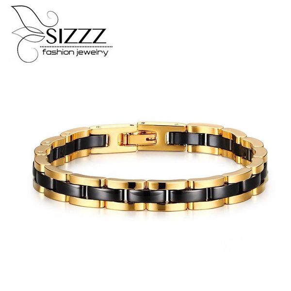 sizzz 7.5mm wide tungsten steel&ceramic gold black color bracelet&bangles for men
sizzz 7.5mm wide tungsten steel&ceramic gold black color bracelet&bangles for men
