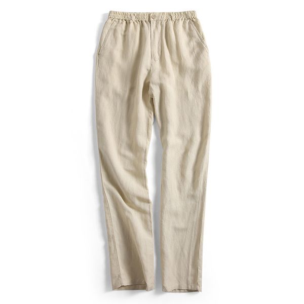 men's pants linen fashion cotton solid elastic waist casual work men jogger streetwear loose trousers male, Black
men's pants linen fashion cotton solid elastic waist casual work men jogger streetwear loose trousers male, Black