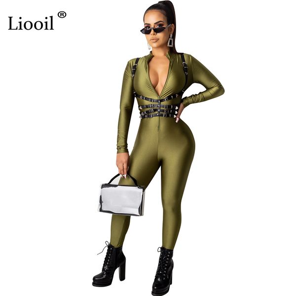 liooil one piece outfit zip up tight jumpsuits autumn winter long sleeve party club rompers womens jumpsuit black overalls, Black;white
liooil one piece outfit zip up tight jumpsuits autumn winter long sleeve party club rompers womens jumpsuit black overalls, Black;white