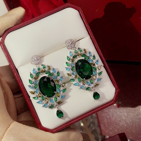lucky s925 silver post european and american diamond earrings emerald colored diamond style 18k goddess earrings highest version, White
lucky s925 silver post european and american diamond earrings emerald colored diamond style 18k goddess earrings highest version, White