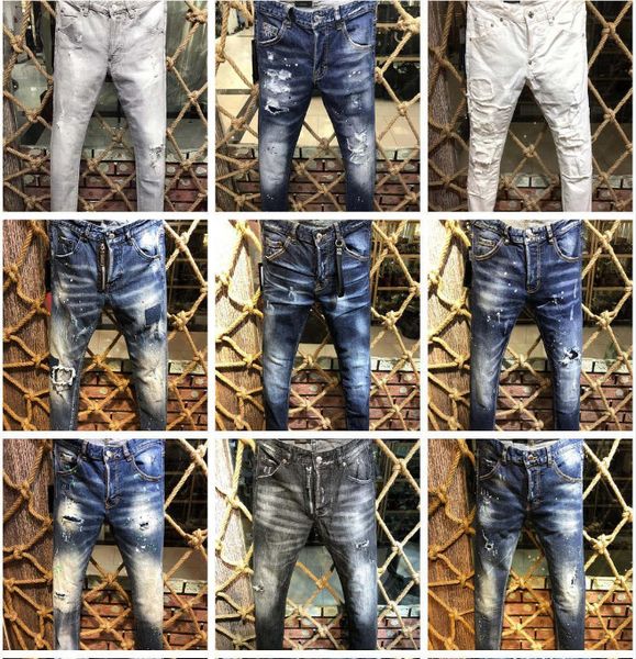 2019 arrival brand new mens jeans designer mens denim jeans embroidery pants fashion patch torn holes pants italy size w44-w54, Blue
2019 arrival brand new mens jeans designer mens denim jeans embroidery pants fashion patch torn holes pants italy size w44-w54, Blue