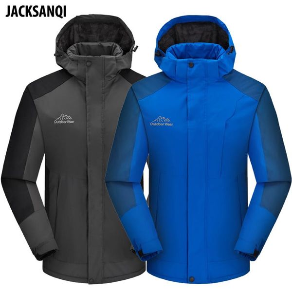 jacksanqi men's winter thick hiking softshell jackets outdoor sports windbreaker climb camping trekking thermal male coats ra369, Blue;black
jacksanqi men's winter thick hiking softshell jackets outdoor sports windbreaker climb camping trekking thermal male coats ra369, Blue;black