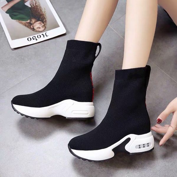 sell women's luxury increased elastic socks shoes korean version of autumn winter show thin thick bottom pine cake slope and breathable, Black
sell women's luxury increased elastic socks shoes korean version of autumn winter show thin thick bottom pine cake slope and breathable, Black