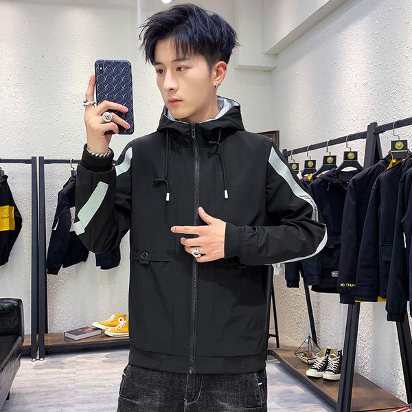 19 years autumn and winter 2019 autumn and winter youth function contrast color hooded stand collar coat men's popular brand wor, Black
19 years autumn and winter 2019 autumn and winter youth function contrast color hooded stand collar coat men's popular brand wor, Black