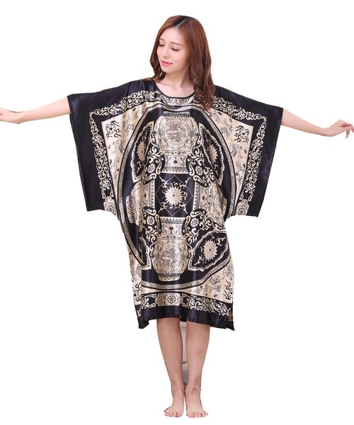 black plus size women's faux silk robe new fashion style summer lady bath gown bathrobe nightgown sleepwear mujer pijama zh12e, Black;red
black plus size women's faux silk robe new fashion style summer lady bath gown bathrobe nightgown sleepwear mujer pijama zh12e, Black;red