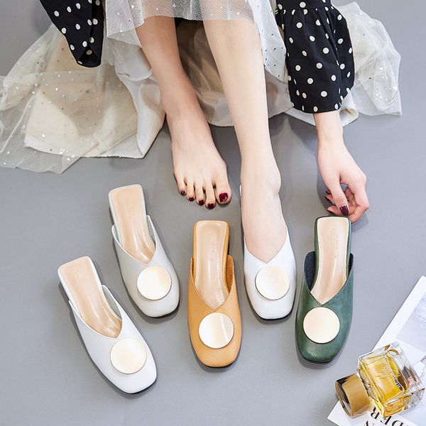 2020 chunky heel mules women fashion closed toe slippers metal decoration wood heels shoes slip on slides sandalias mujer, Black
2020 chunky heel mules women fashion closed toe slippers metal decoration wood heels shoes slip on slides sandalias mujer, Black