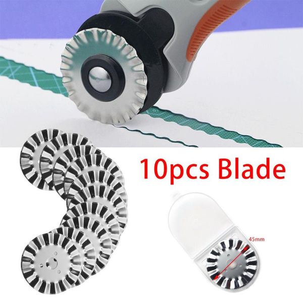 10pcs 45mm rotary cutter blades wave rotary blade patchwork fabric leather paper cutter for quilting scrap booking leather vinyl, Black
10pcs 45mm rotary cutter blades wave rotary blade patchwork fabric leather paper cutter for quilting scrap booking leather vinyl, Black