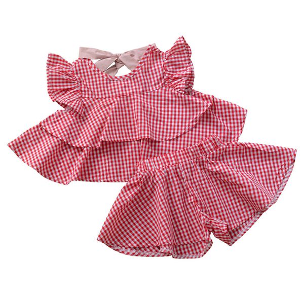 летняя детская одежда набор baby girls flare рукавом короткие футболки топы+paild шорты с бантом пояса дети сладкие наряды, White 
летняя детская одежда набор baby girls flare рукавом короткие футболки топы+paild шорты с бантом пояса дети сладкие наряды, White