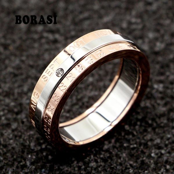 classic design rotation calendar and date ring titanium steel rose color middle brand ring woman jewelry, Golden;silver
classic design rotation calendar and date ring titanium steel rose color middle brand ring woman jewelry, Golden;silver