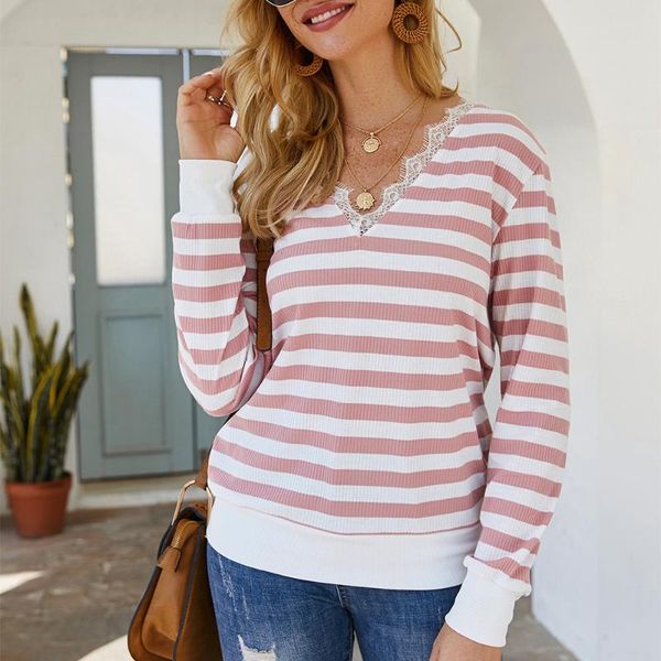 women's sweaters fashion stripe spring summer 2021 long sleeve v-neck pullover knit sweater women full striped shirt, White;black
women's sweaters fashion stripe spring summer 2021 long sleeve v-neck pullover knit sweater women full striped shirt, White;black
