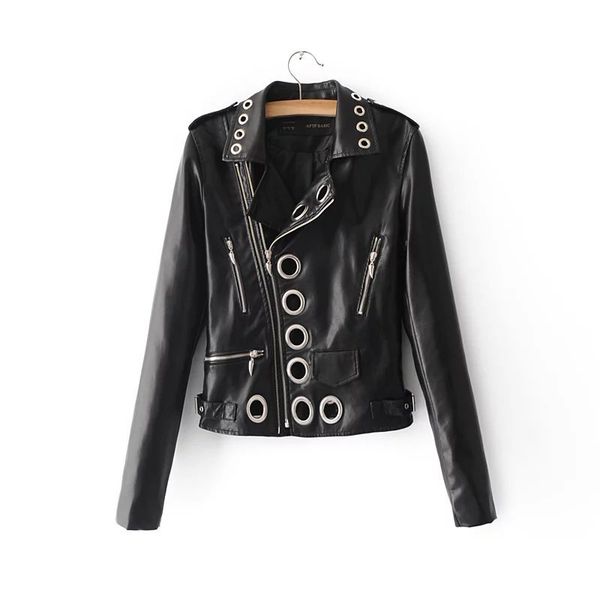 women's leather & faux zxryxgs zipper black pu coat jacket women eyelet motorcycle bikers basic punk outwear
women's leather & faux zxryxgs zipper black pu coat jacket women eyelet motorcycle bikers basic punk outwear