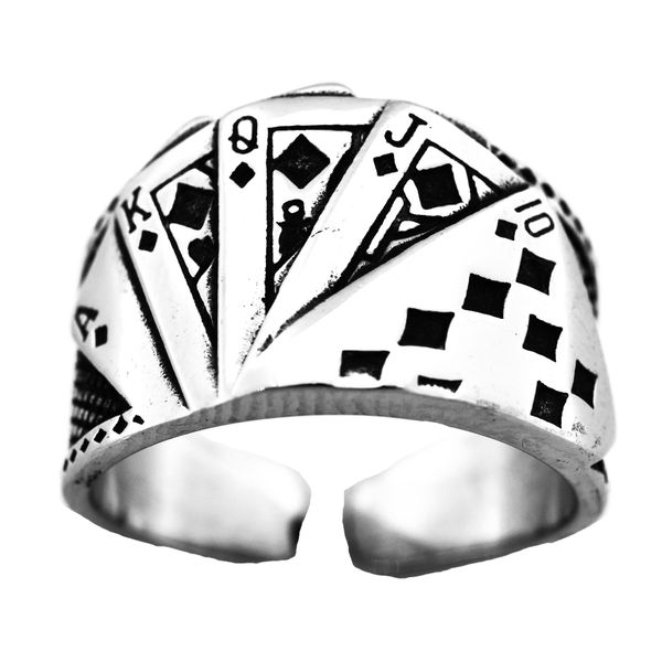fanssteel stainless steel punk vintage mens or womens jewelry pet gamble poker card game flush ring biker ring fsr20w02, Silver
fanssteel stainless steel punk vintage mens or womens jewelry pet gamble poker card game flush ring biker ring fsr20w02, Silver
