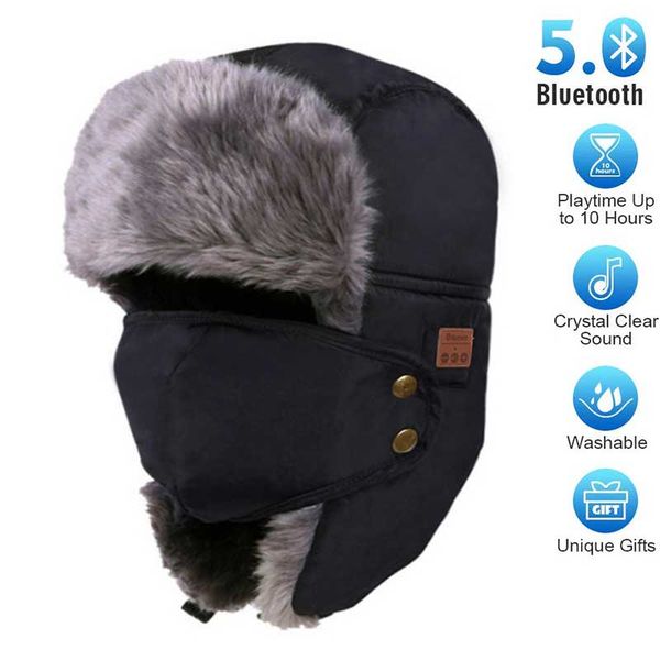 bluetooth cap winter cap bluetooth 5.0 (automatic matching) wireless headphones music speakers mini built-in microphone, Black
bluetooth cap winter cap bluetooth 5.0 (automatic matching) wireless headphones music speakers mini built-in microphone, Black