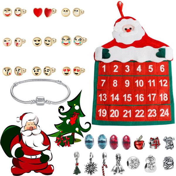 

ornaments jewelry advent calendar 2019 24 day with bracelet countdown christmas gift merry christmas decoration new year