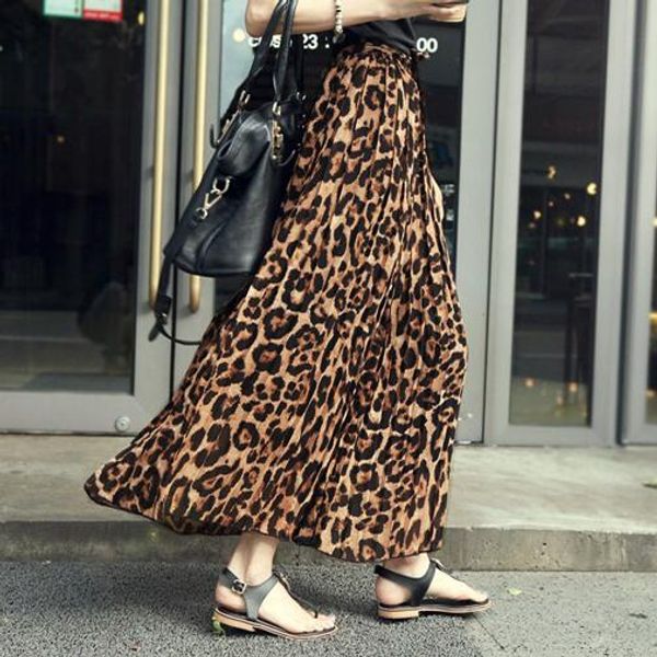 summer women long leopard print skirt elastic high waist chiffon pleated slim fit ethnic maxi skirt wf332, Black
summer women long leopard print skirt elastic high waist chiffon pleated slim fit ethnic maxi skirt wf332, Black
