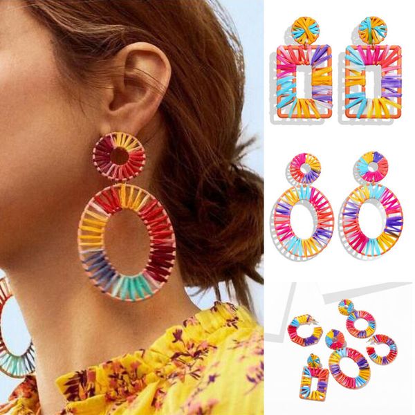 2020 fashion trend new women large light woven geometric dangle earrings colours bohemian style summer holiday beach party wears, Silver
2020 fashion trend new women large light woven geometric dangle earrings colours bohemian style summer holiday beach party wears, Silver