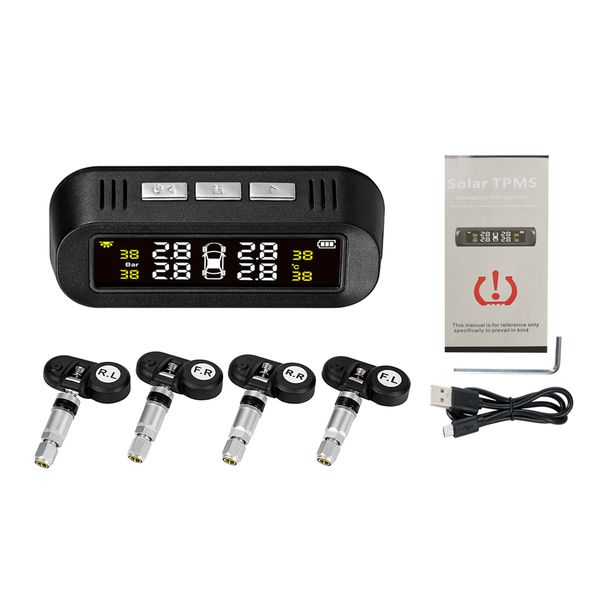 tire pressure tpms sensor intelligent voice warning monitor system wireless solar powered lcd display with 4 external sensors
tire pressure tpms sensor intelligent voice warning monitor system wireless solar powered lcd display with 4 external sensors