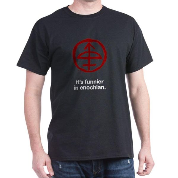 it's funnier in enochian t-shirt supernatural, White;black
it's funnier in enochian t-shirt supernatural, White;black