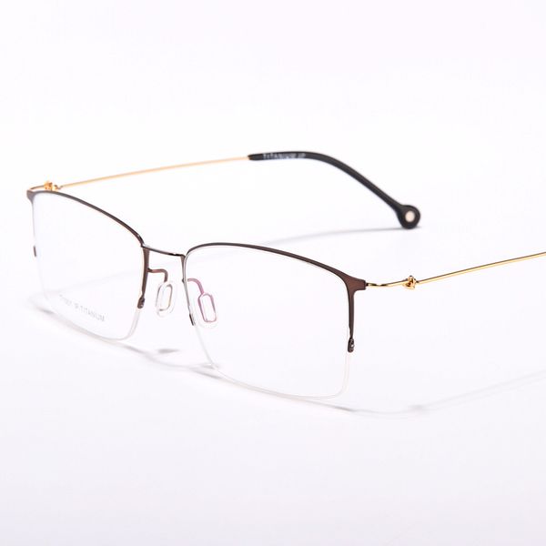 140 new screwless eyewear eyeglasses frames titanium fashion super light thin temple myopia men business women frame oculos, Black
140 new screwless eyewear eyeglasses frames titanium fashion super light thin temple myopia men business women frame oculos, Black
