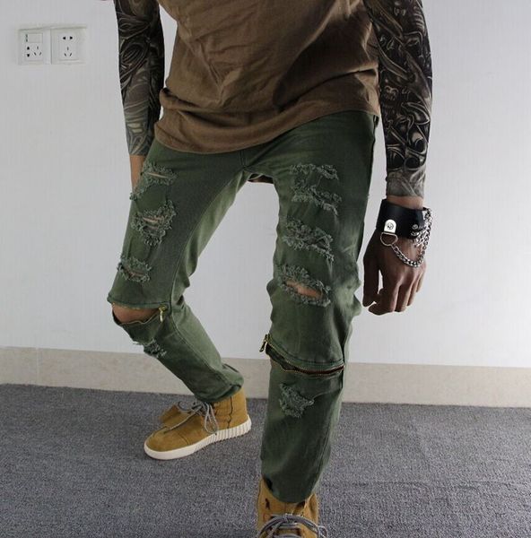 new men skinny jeans biker night club skinny denim zipper casual knee holes hiphop pant washed ing, Blue
new men skinny jeans biker night club skinny denim zipper casual knee holes hiphop pant washed ing, Blue