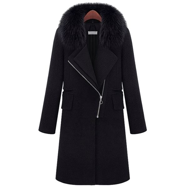 women woolen jackets winter new fashion big fur collor slim temperament long overcoats solid casual warm female coat black camel
women woolen jackets winter new fashion big fur collor slim temperament long overcoats solid casual warm female coat black camel
