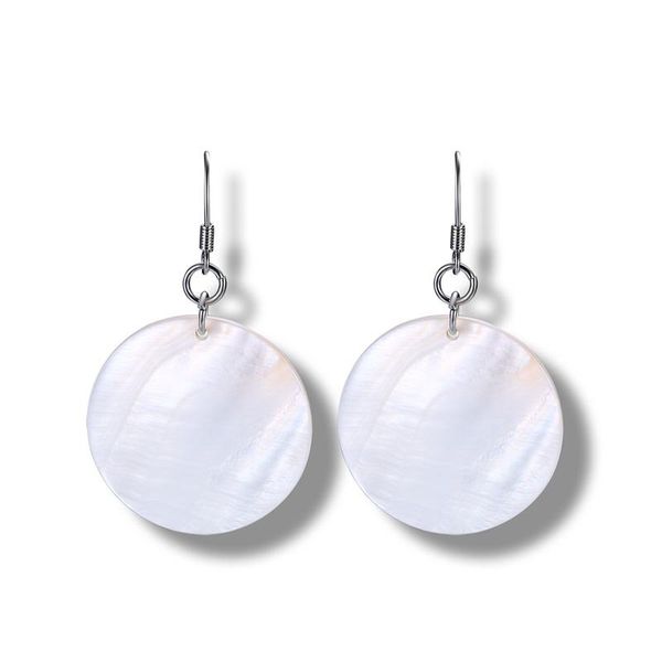 trendy chic shell material dangle earrings for women simple ladies round earrings fashion women party jewelry dropship brincos, Silver
trendy chic shell material dangle earrings for women simple ladies round earrings fashion women party jewelry dropship brincos, Silver