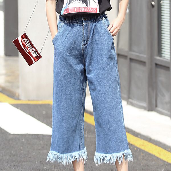 spring 2018 fashion wide leg jeans women high waisted loose denim women pockets tassel plus size jeans, Blue
spring 2018 fashion wide leg jeans women high waisted loose denim women pockets tassel plus size jeans, Blue