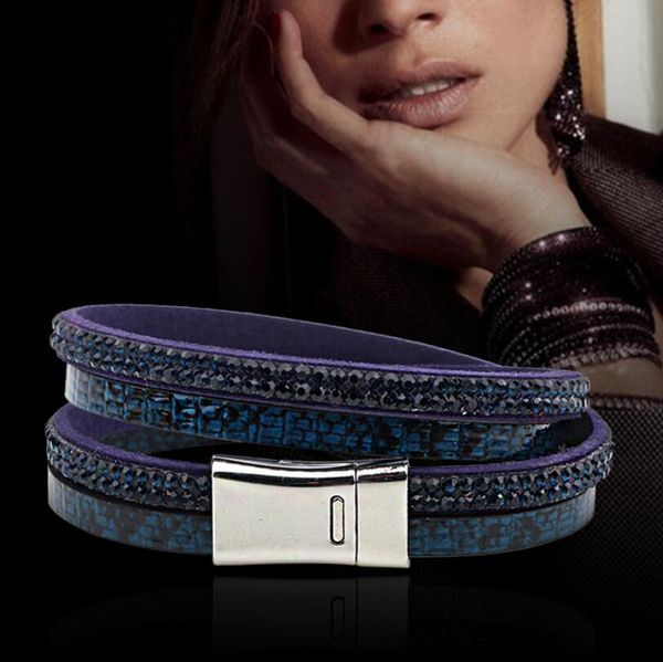 jewelry pu leather bracelets muiltlayer snakeskin crystal bracelets for women fashion of shipping, Black
jewelry pu leather bracelets muiltlayer snakeskin crystal bracelets for women fashion of shipping, Black