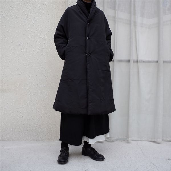 2018 winter fashion new women's black loose casual personality single breasted long cotton padded coat
2018 winter fashion new women's black loose casual personality single breasted long cotton padded coat