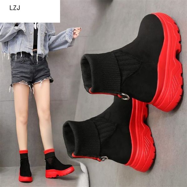 lzj 2019 women fashion ankle boots platforms shoes woman high heels faux suede stretch socks boots slip-on winter shoes women, Black
lzj 2019 women fashion ankle boots platforms shoes woman high heels faux suede stretch socks boots slip-on winter shoes women, Black