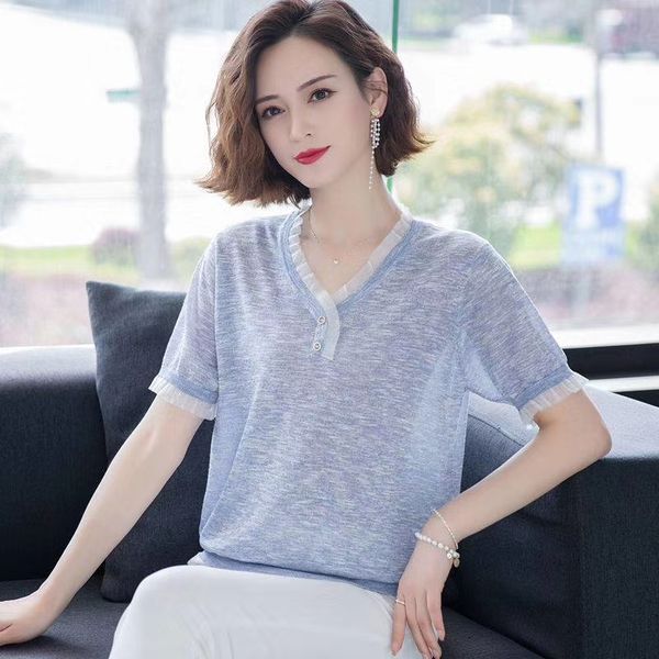 women's sweaters loose knitted summer short sleeve pullover shirt women fashion v-neck thin pull jumper femme ice silk cool, White;black
women's sweaters loose knitted summer short sleeve pullover shirt women fashion v-neck thin pull jumper femme ice silk cool, White;black