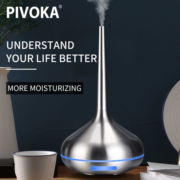 pivoka air humidifier aroma diffuser essential oil aromatherapy ultrasonic humidifier usb mist maker housing led metal surface
pivoka air humidifier aroma diffuser essential oil aromatherapy ultrasonic humidifier usb mist maker housing led metal surface