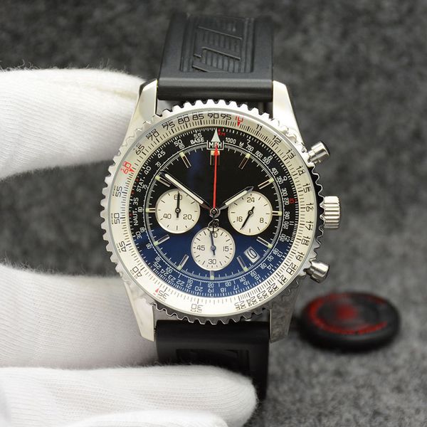 navitimer chronograph quartz 44mm mens watches fluted case black dial outdoor man wristwatches with luminous hands, Slivery;brown
navitimer chronograph quartz 44mm mens watches fluted case black dial outdoor man wristwatches with luminous hands, Slivery;brown