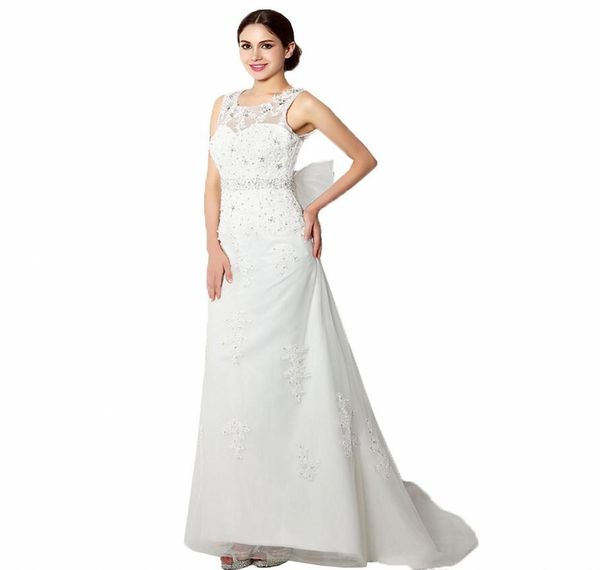 sleeveless mermaid with train wedding dresses bridal wedding gowns bride vestido de noiva glormous appliques sashes sequi, White
sleeveless mermaid with train wedding dresses bridal wedding gowns bride vestido de noiva glormous appliques sashes sequi, White
