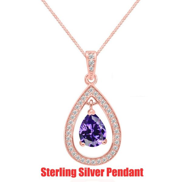 genuine 14k rose gold sterling silver genuine lab-created amethyst & zc accent pendant necklace
genuine 14k rose gold sterling silver genuine lab-created amethyst & zc accent pendant necklace