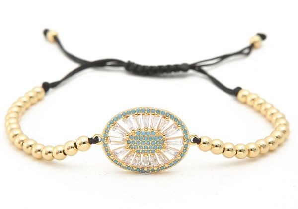 gold silver micro pave cz cubic zirconia rope adjusted copper beads bracelet eye vt23 charm braided bangles women, Black
gold silver micro pave cz cubic zirconia rope adjusted copper beads bracelet eye vt23 charm braided bangles women, Black