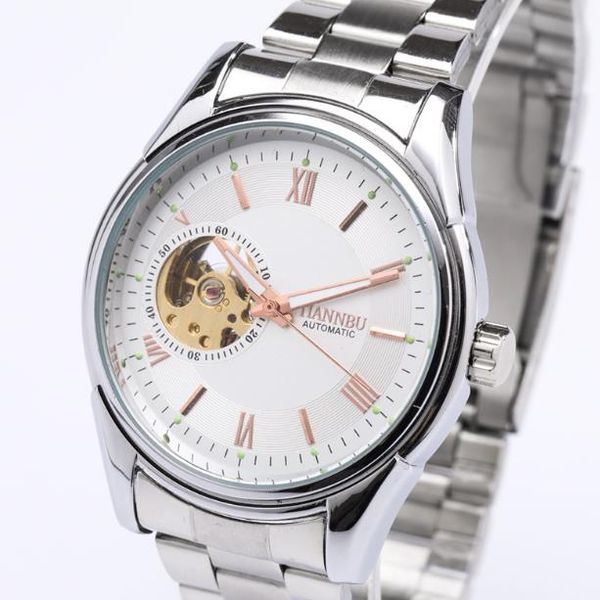 fully automatic mechanical watches men's business hollow fashion classic watches luminous folding buckle stainless steel watchband, Slivery;brown
fully automatic mechanical watches men's business hollow fashion classic watches luminous folding buckle stainless steel watchband, Slivery;brown