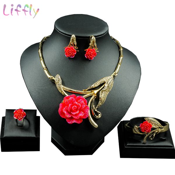 fashion italy dubai red yellow rose pendant necklace earrings ring luxury women crystal jewelry sets charm bridal accessory, Silver
fashion italy dubai red yellow rose pendant necklace earrings ring luxury women crystal jewelry sets charm bridal accessory, Silver