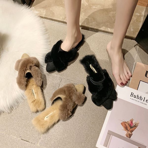 flower pointed toe slippers fur shoes woman 2019 luxury slides loafers flock low soft plush designer flat new fashion with fur, Black
flower pointed toe slippers fur shoes woman 2019 luxury slides loafers flock low soft plush designer flat new fashion with fur, Black