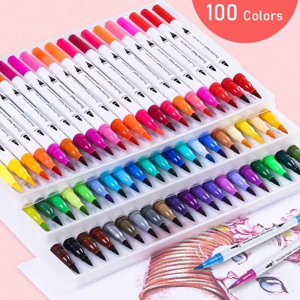 12/18/24/36/48/72/100pcs colors fineliner drawing painting watercolor art marker pens dual tip brush pen school supplies
12/18/24/36/48/72/100pcs colors fineliner drawing painting watercolor art marker pens dual tip brush pen school supplies