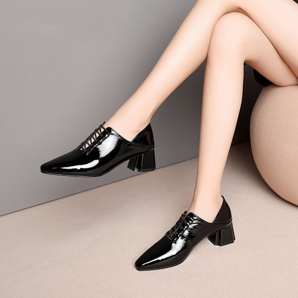 women pumps patent leather square heel black brown pointed toe 4.5cm med heels lady dress shoes woman size 34-40
women pumps patent leather square heel black brown pointed toe 4.5cm med heels lady dress shoes woman size 34-40