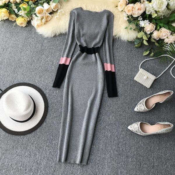 amolapha women o neck hit color pachwork sheath slim knit dresses o neck long sleeve knitted dress vestidos, Black;gray
amolapha women o neck hit color pachwork sheath slim knit dresses o neck long sleeve knitted dress vestidos, Black;gray