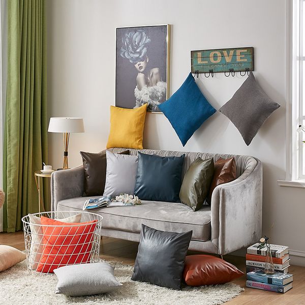 imitation leather sofa cushion cover solid color pillow cover car pillow case zipper pillowcase brief home decoration vt0891
imitation leather sofa cushion cover solid color pillow cover car pillow case zipper pillowcase brief home decoration vt0891